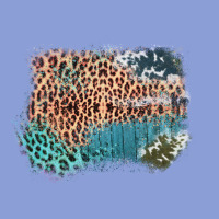 Leopard Wood Cowhide Pattern Mixed Western Frame Long Sleeve Tee | Teevron