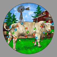 Christmas Charolais Bull And Barnyard Vintage Hoodie | Teevron