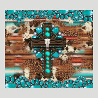 Gemstone And Cross With Cowhide Zipper Hoodie | Teevron
