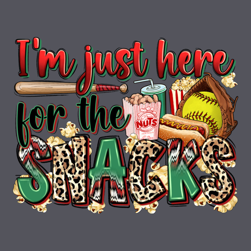 I'm Just Here For The Snacks Softball Vintage Hoodie by Zillion Design Studio | Teevron