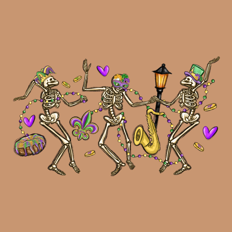 Dancing Skeletons Mardi Gras Heavyweight Hoodie by MaliasSmallBusiness | Teevron