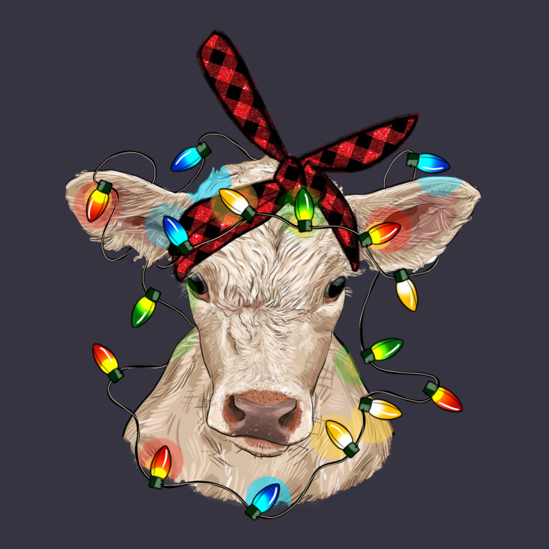Charolais Calf With Christmas Lights Baby Cow Vintage Hoodie by RanaPortraitStore | Teevron