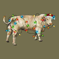 Charolais Bull With Christmas Lights Vintage Hoodie | Teevron