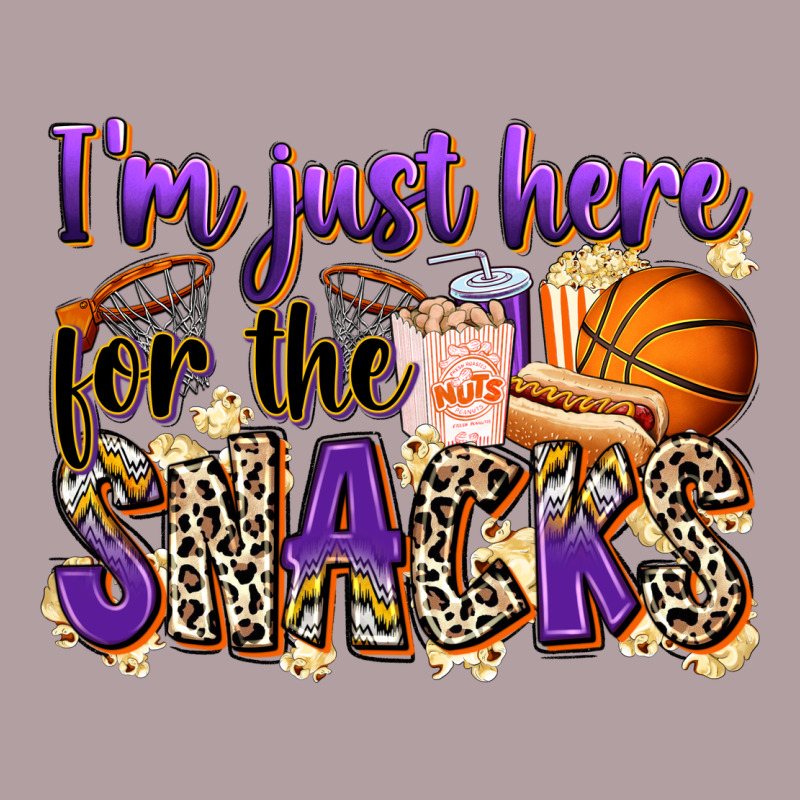 I'm Just Here For The Snacks Basketball Vintage Hoodie by Zillion Design Studio | Teevron