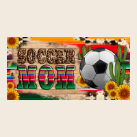 Soccer Mom With Ball And Sunflower Cactus Serape Licanse Plate Zipper Hoodie | Teevron