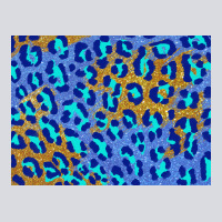 Leopard Background Turquoise And Gold 3200x2400 Zipper Hoodie | Teevron
