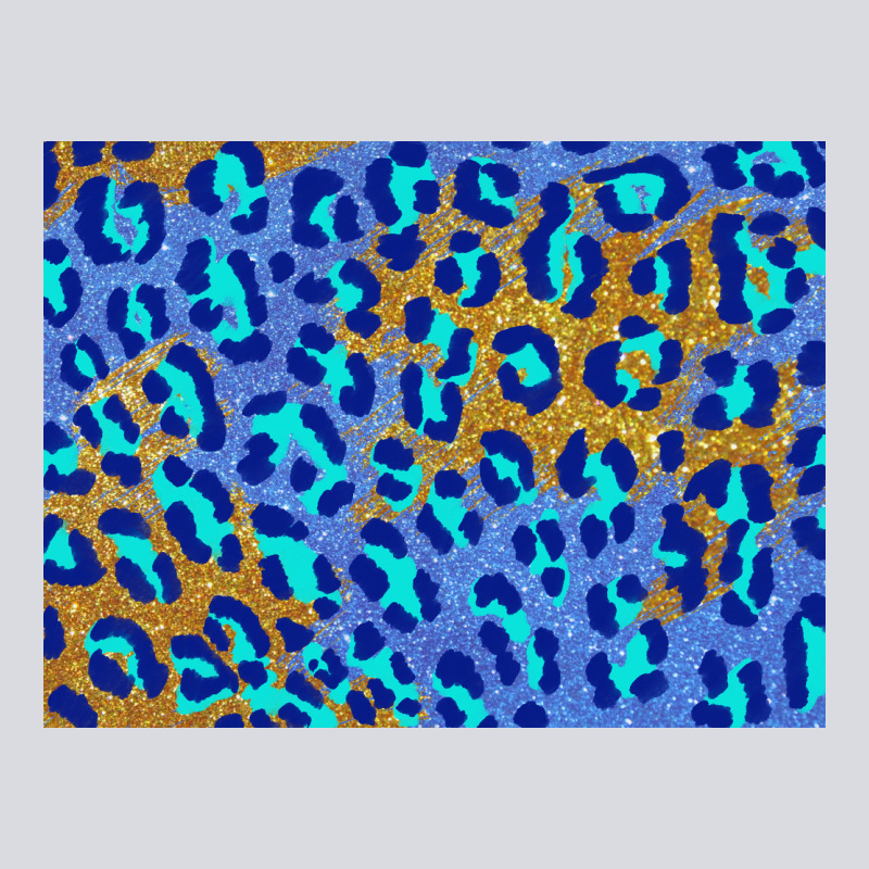 Leopard Background Turquoise And Gold 3200x2400 Zipper Hoodie by AdoDesignShop | Teevron