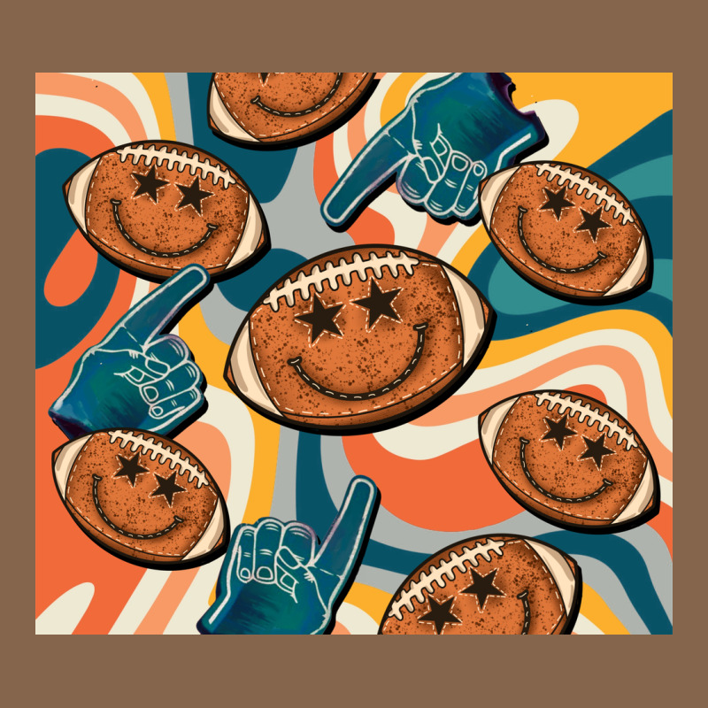 Football Smiley Face Premium Tee by BarkalooDesign | Teevron