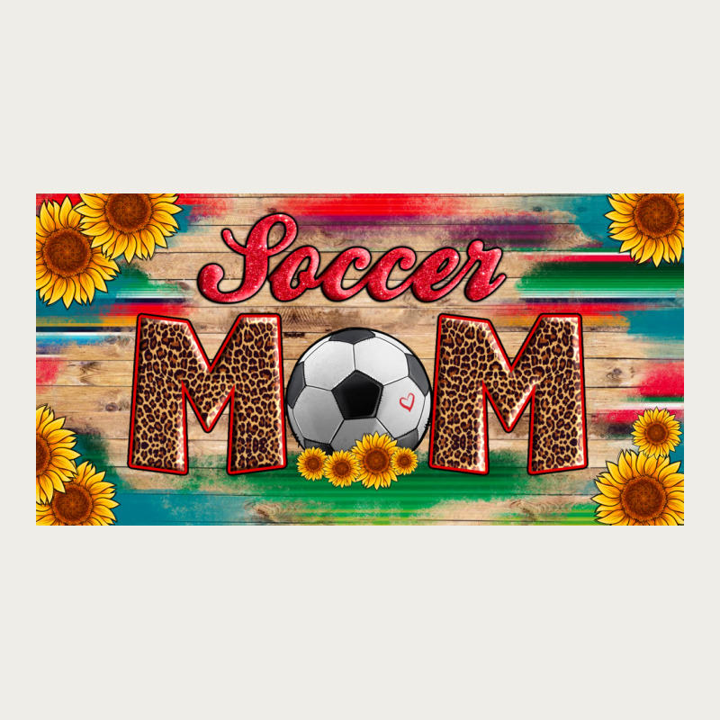 Soccer Mom With Ball And Sunflower And Serape Licanse Plate Zipper Hoodie by Artiststas | Teevron