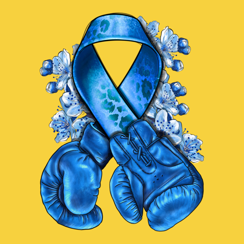 Blue Ribbon With Boxing Gloves Premium Sweatshirt by NancyCooperArtShop | Teevron