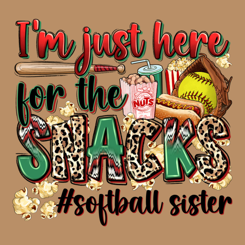 I'm Just Here For The Snacks #softball Sister Vintage Hoodie by Zillion Design Studio | Teevron