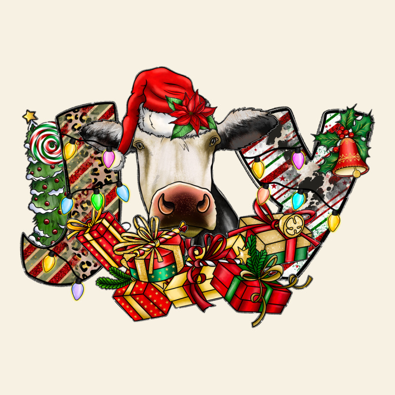 Christmas Joy Cow Vintage Tee by CowhideDigitalArt | Teevron
