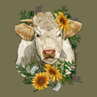 Charolais Cattle With Sunflowers Vintage Hoodie | Teevron