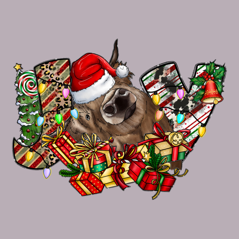 Christmas Joy Highland Cow Vintage Tee by CowhideDigitalArt | Teevron