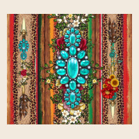 Gemstone Flowers Arrow With Leopards And Serape Zipper Hoodie | Teevron