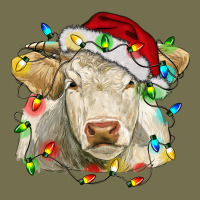 Charolais Cattle Cow With Christmas Lights And Hat Vintage Hoodie | Teevron