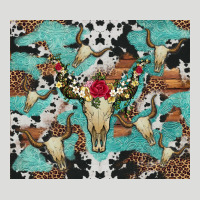 Bull Skull Flowers Cowhides And Leopard Zipper Hoodie | Teevron
