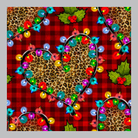 Christmas Lights And Leopard Hearts Seamless Pattern Classic Tee | Teevron