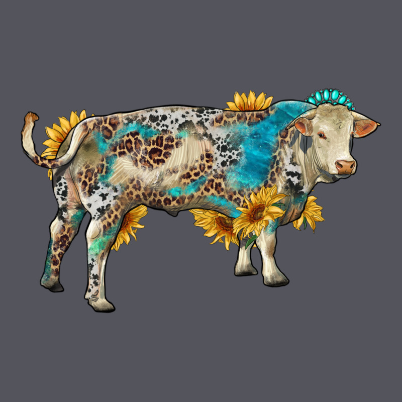 Charolais Bull With Sunflowers And Gemstone Western Patterns Vintage Hoodie by RanaPortraitStore | Teevron