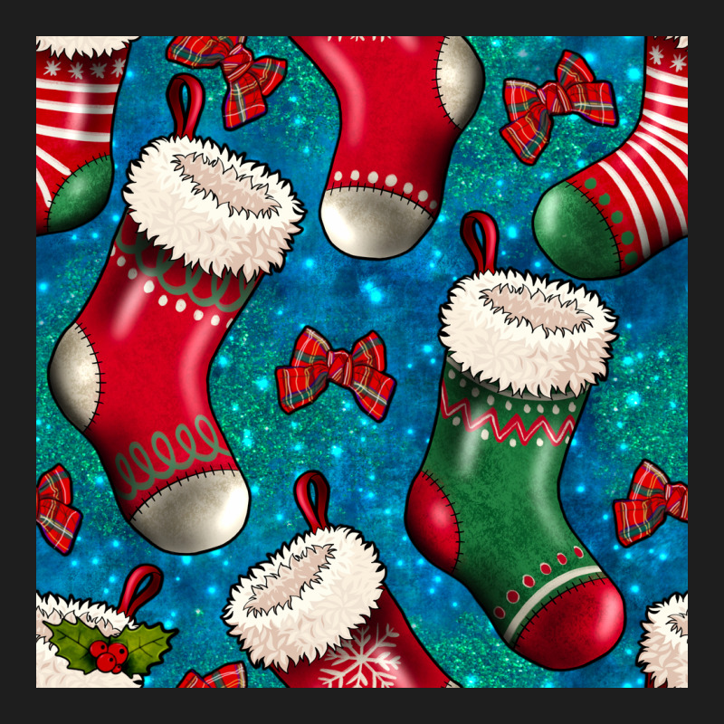 Christmas Socks Seamless Pattern Classic Tee by BundleAndBundleShop | Teevron