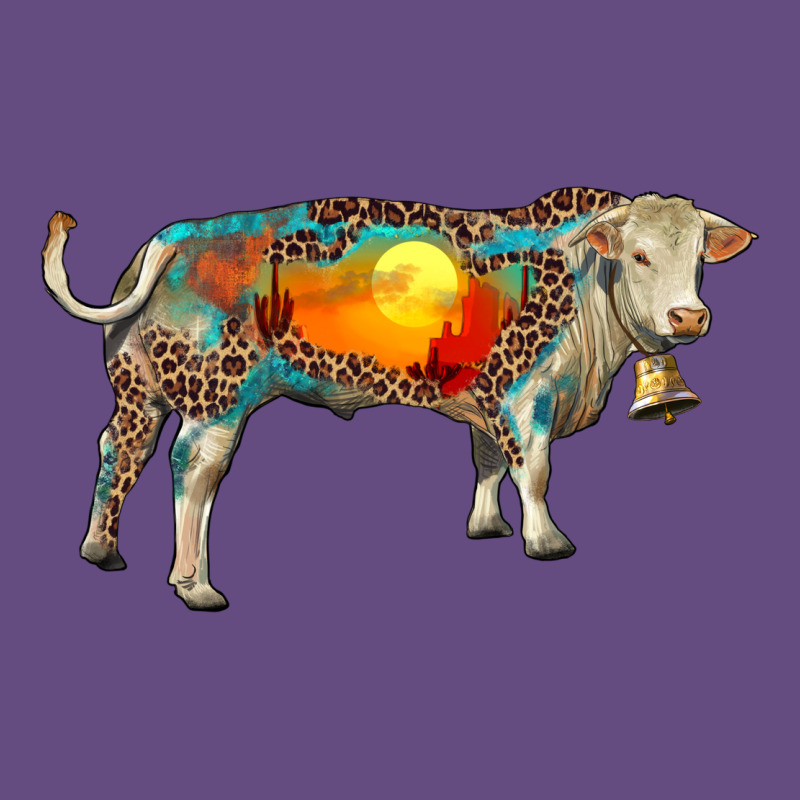 Charolais Bull With Desert And Leopard Vintage Hoodie by RanaPortraitStore | Teevron