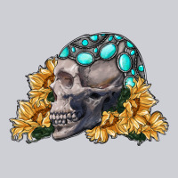 Skull With Sunflowers Heavyweight Sweatshirt | Teevron