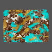 Western Turquoise Leopard And Cowhide Background Zipper Hoodie | Teevron