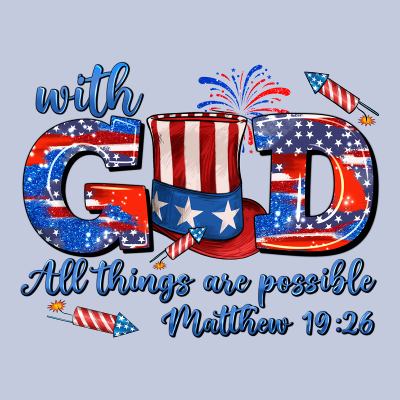 With God All Things Are Possible Usa Long Sleeve Tee by AdoDesignShop | Teevron