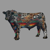 Black Angus Bull With Western Patterns Vintage Hoodie | Teevron