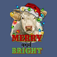 Merry And Bright Charolais Cattle Cow With Christm Vintage Hoodie | Teevron
