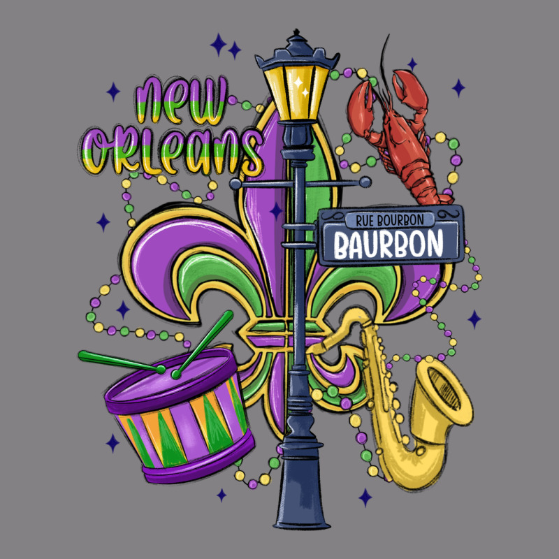 New Orleans Mardi Gras Streets Heavyweight Hoodie by MaliasSmallBusiness | Teevron