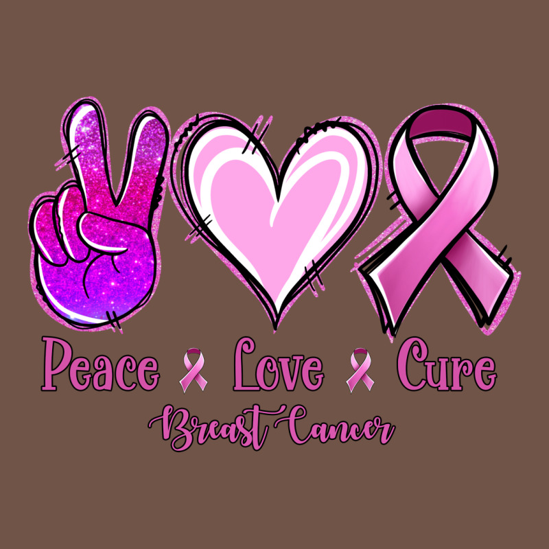 Peace Love Cure Breast Cancer Premium Sweatshirt by NancyCooperArtShop | Teevron