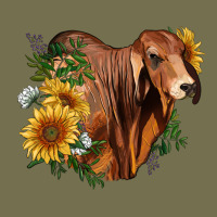 Brahman Bull With Sunflowers Vintage Hoodie | Teevron