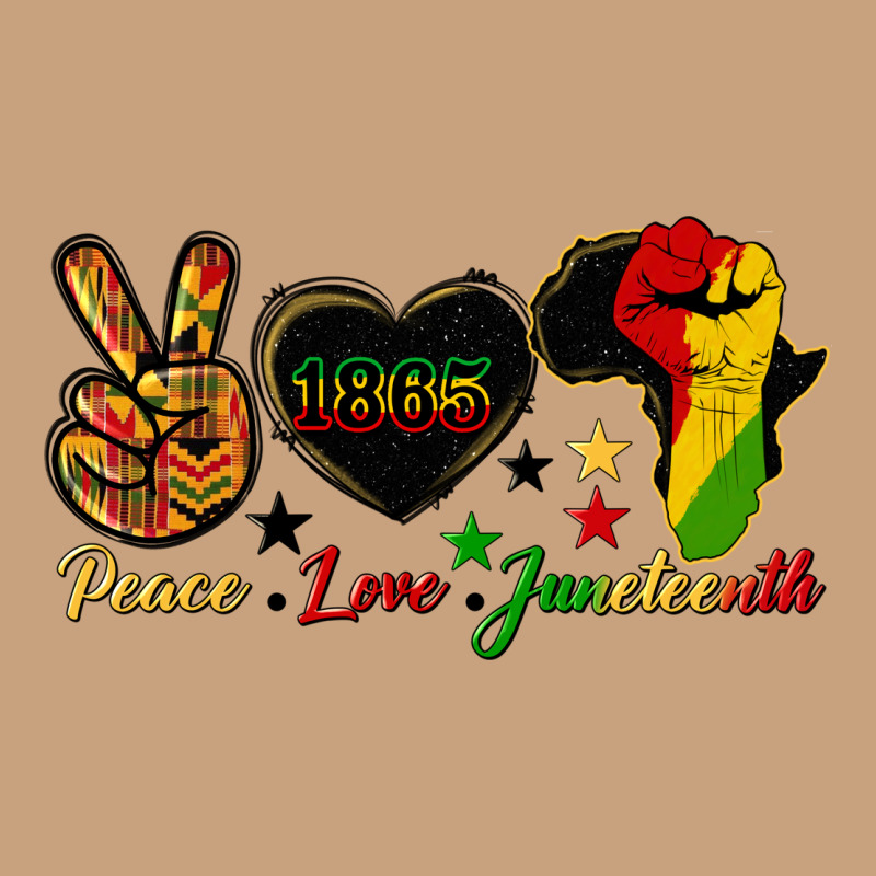 Peace Love Juneteenth Raised Fist Vintage Tee by HRA Design Shop | Teevron