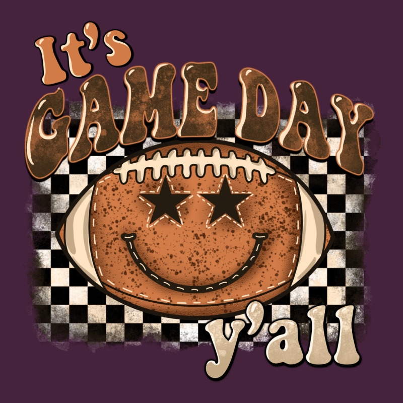 It's Game Day Y'all Football Smiley Face Premium Tee by BarkalooDesign | Teevron