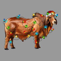 Brahman Bull With Christmas Lights Vintage Hoodie | Teevron