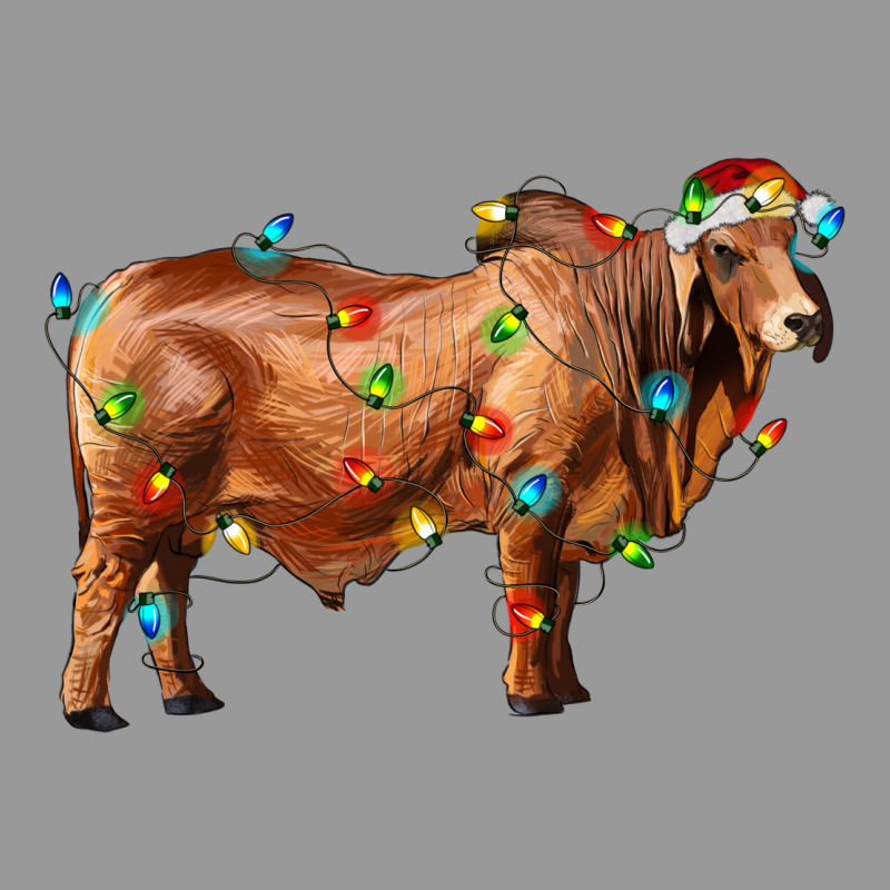 Brahman Bull With Christmas Lights Vintage Hoodie by RanaPortraitStore | Teevron