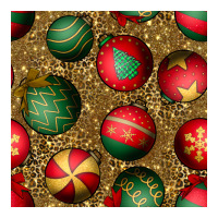 Christmas Ornaments And Leopard Seamless Pattern Classic Tee | Teevron