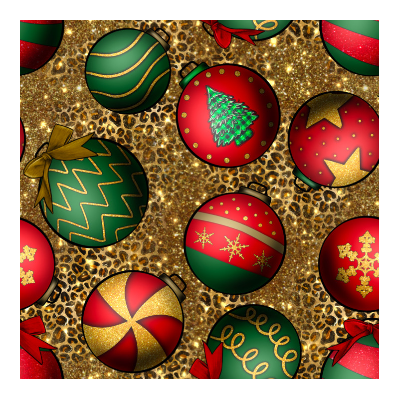 Christmas Ornaments And Leopard Seamless Pattern Classic Tee by BundleAndBundleShop | Teevron