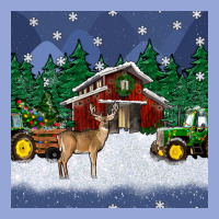 Christmas Town And Farm Tractor Seamless Pattern Classic Tee | Teevron