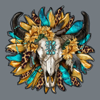 Bull Skull With Sunflower Heavyweight Sweatshirt | Teevron