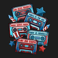 Usa America Cassette Tapes Heavyweight Hoodie | Teevron