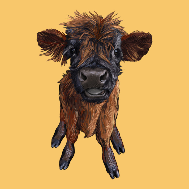 Highland Cow Calf Vintage Hoodie by RanaPortraitStore | Teevron