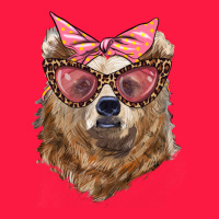 Mama Bear With Glasses And Bandana Zipper Hoodie | Teevron