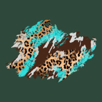 Cowhide Leopard Turquoise Patch Zipper Hoodie | Teevron