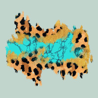 Glitter Leopard Turquoise Patch Zipper Hoodie | Teevron