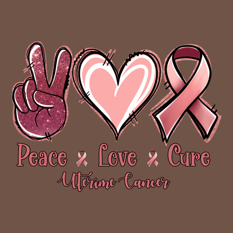 Peace Love Cure Uterine Cancer Premium Sweatshirt by NancyCooperArtShop | Teevron