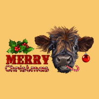 Merry Christmas Highland Calf With Candy Cane Vintage Hoodie | Teevron