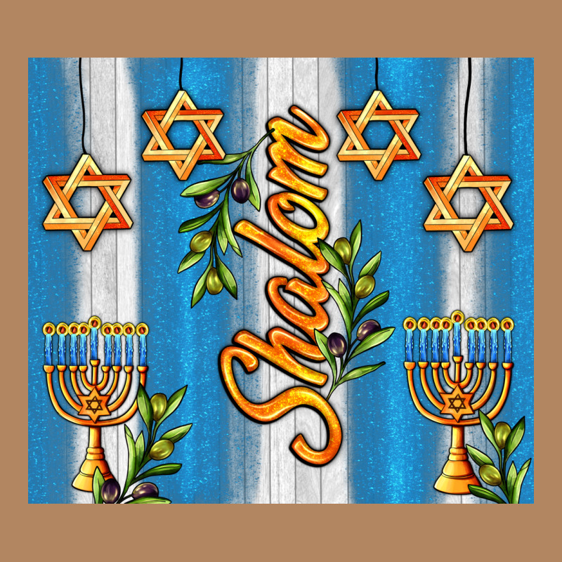 Shalom With Star Of David Long Sleeve Tee by AdoDesignShop | Teevron