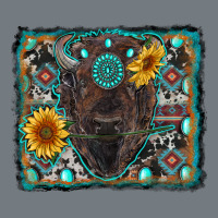 American Bison Wıth Sunflower And Gemstone Heavyweight Sweatshirt | Teevron